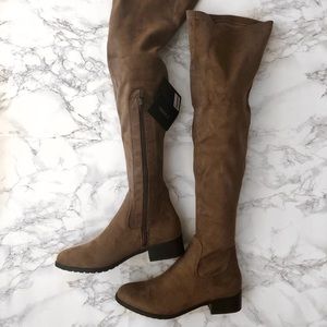 NEW Forever 21 over the knee tall brown/tan boots